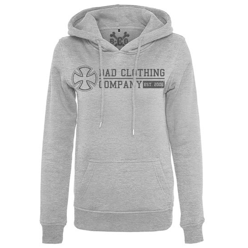 Bad Clothing Company - Since 2006, Girls Hoody grau meliert / heather grey