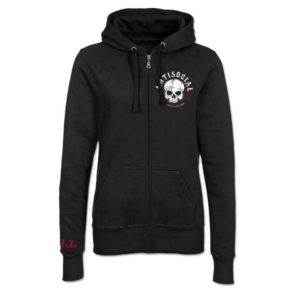 Antisocial - Hated since 2006, Girls Kapuzen-Zippjacke / Hooded Zipp