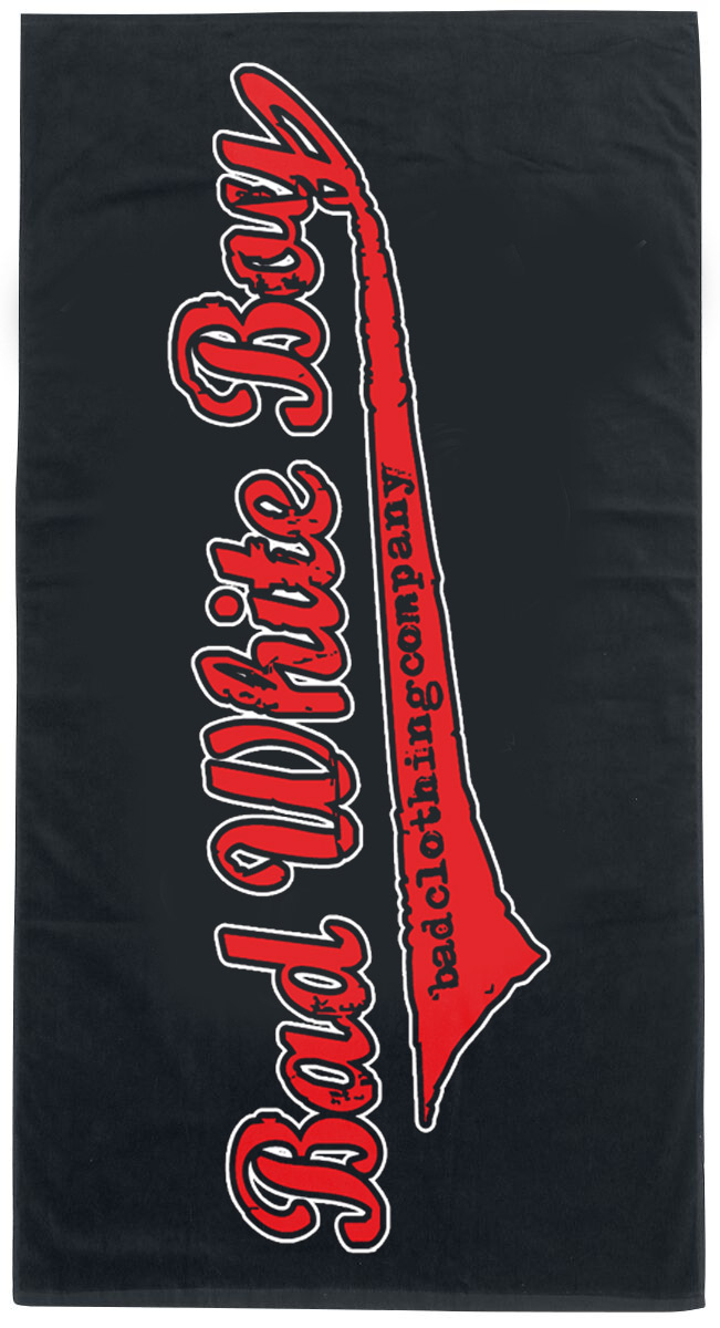 Bad White Boy, Badetuch / Strandtuch schwarz