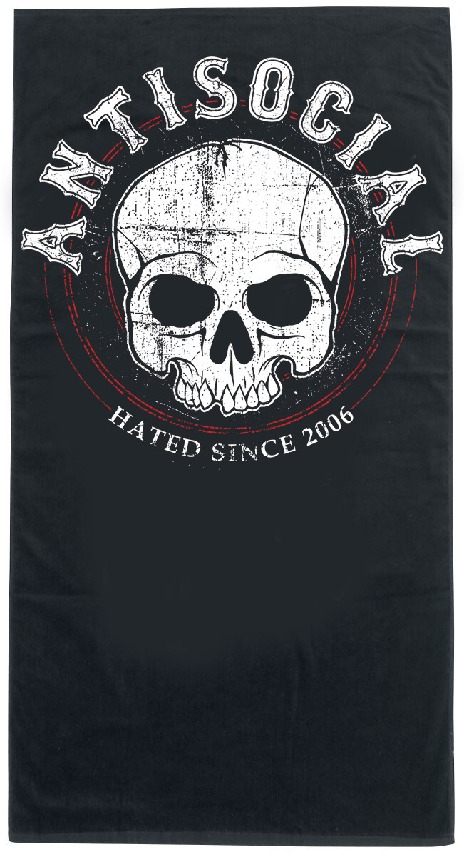 Antisocial, Badetuch / Strandtuch schwarz