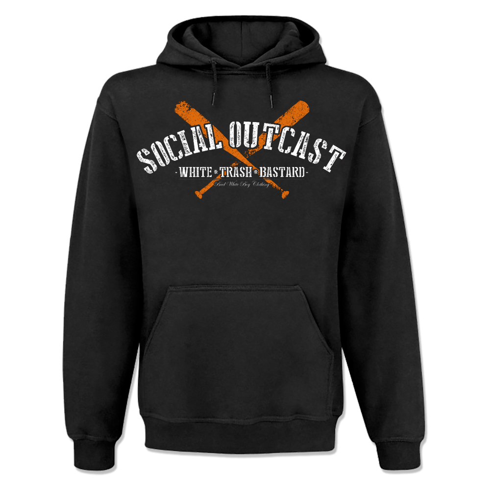Bad White Boy - Social Outcast, Kapu / Hooded Sweat schwarz / black