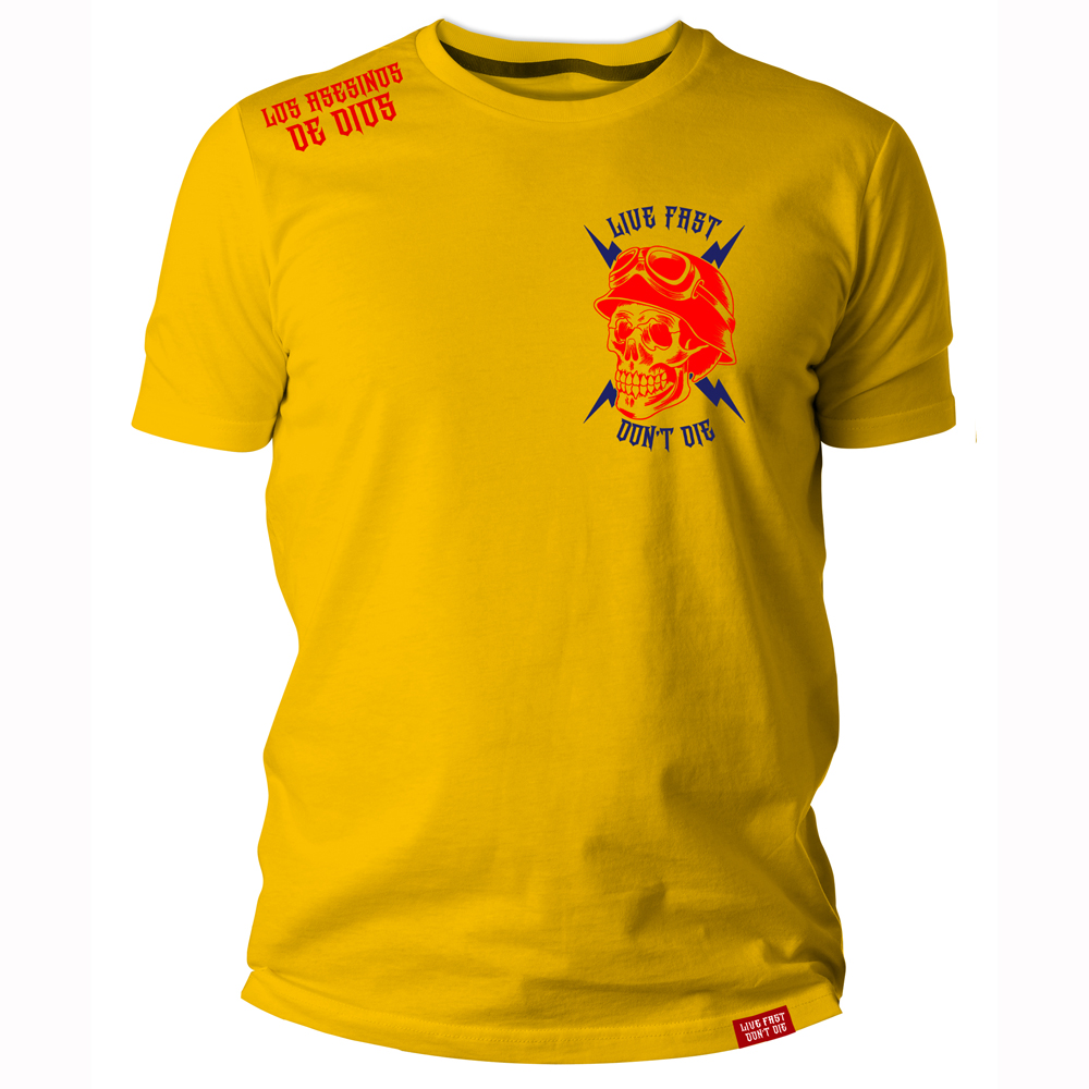 Los Asesinos De Dios - Skull, T-Shirt gelb