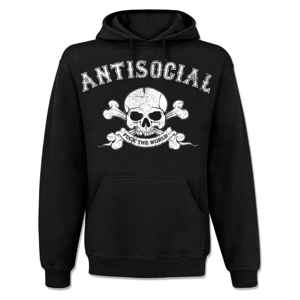 Antisocial, Kapu / Hooded Sweat schwarz / black