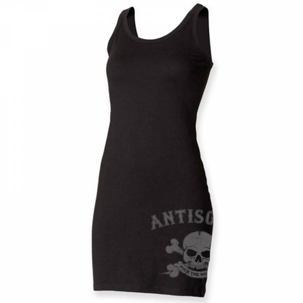 Antisocial, Stretch Tank Kleid, schwarz / black