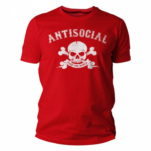 Antisocial, T-Shirt rot / red