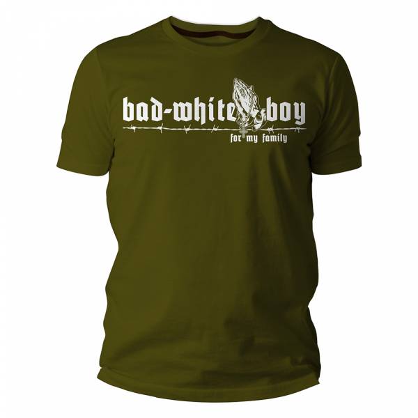 Bad White Boy - For my family, T-Shirt oliv / olive