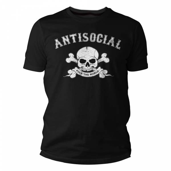Antisocial, T-Shirt schwarz / black