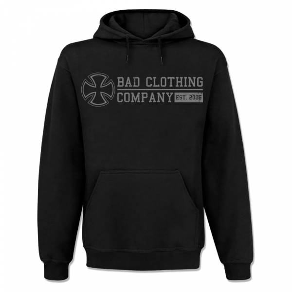 Bad Clothing Company - Since 2006, Kapu / Hooded Sweat schwarz / black
