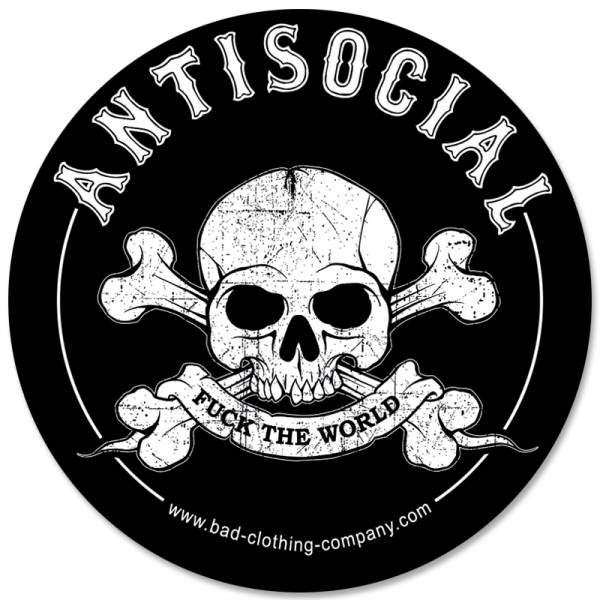 Antisocial rund, Sticker