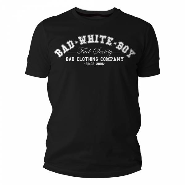 Bad White Boy - Fuck Society, T-Shirt schwarz / black